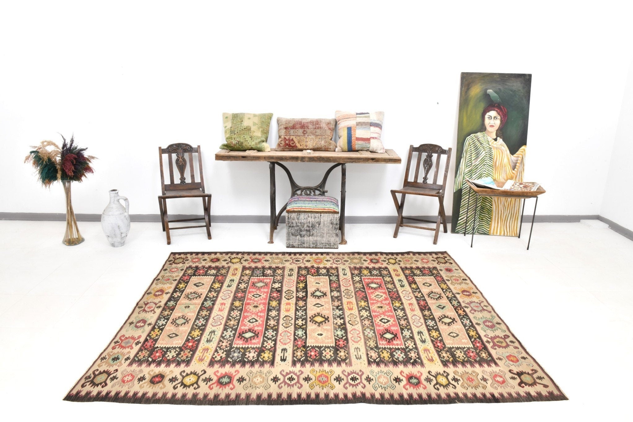 Vintage Kilim Anatolian 6’0’’ x 4’6’’ ft