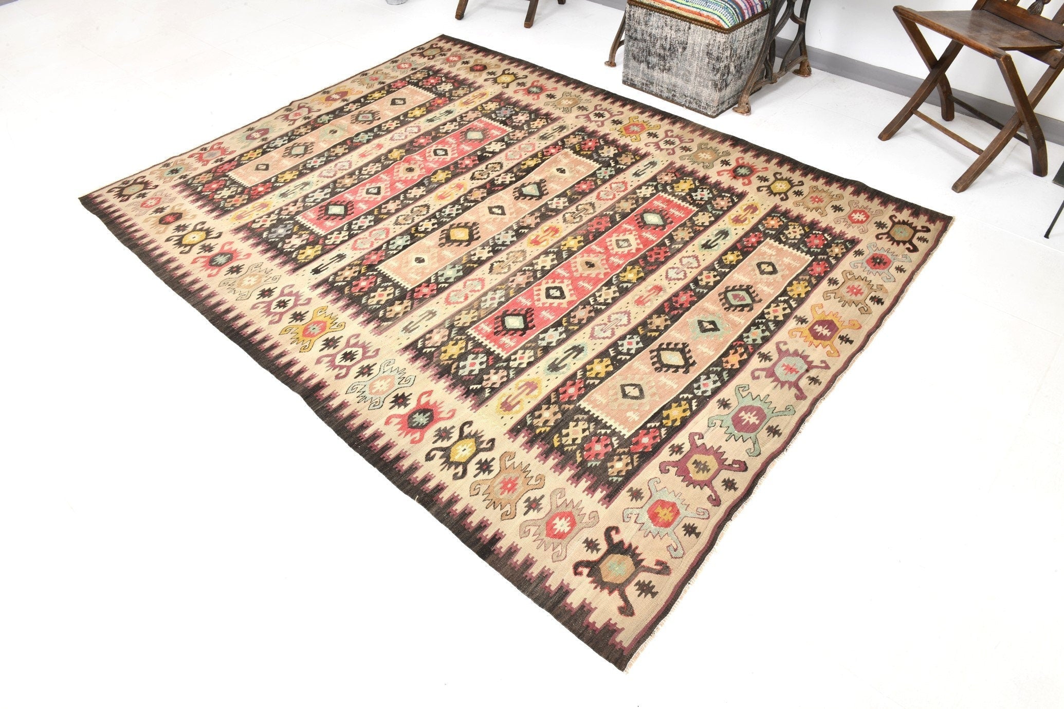 Vintage Kilim Anatolian 6’0’’ x 4’6’’ ft