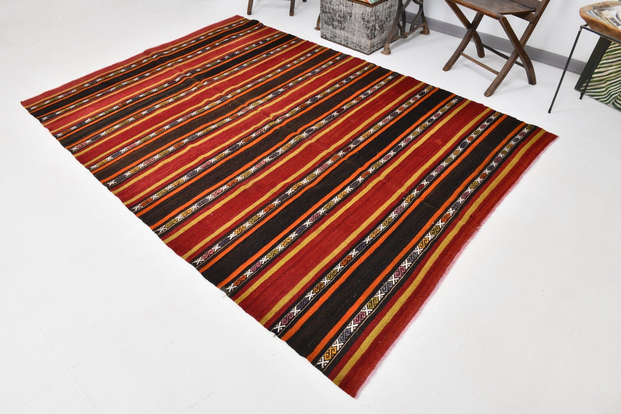 Vintage Kilim Anatolian 6'0" x 8'10" ft
