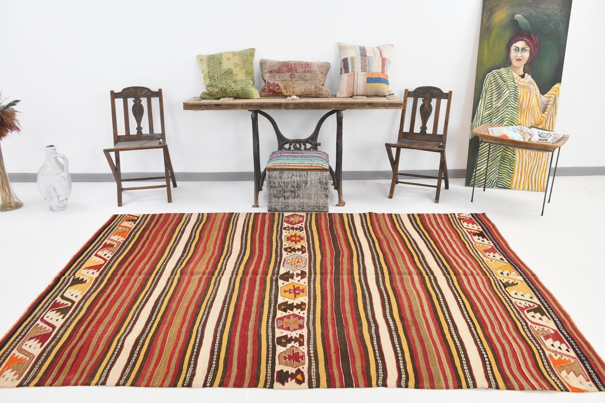 Vintage Kilim Anatolian 6'0" x 9'1" ft