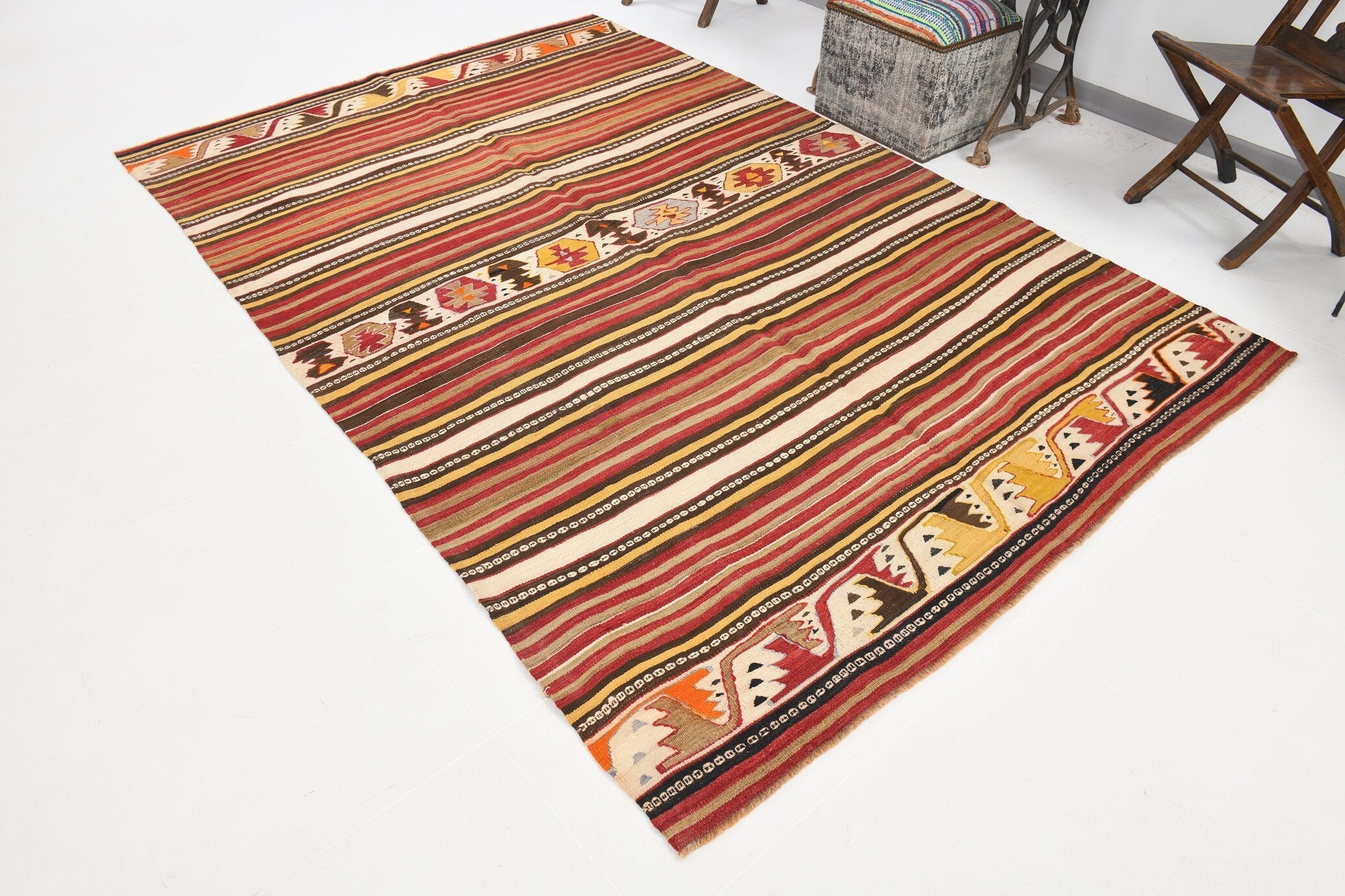 Vintage Kilim Anatolian 6'0" x 9'1" ft