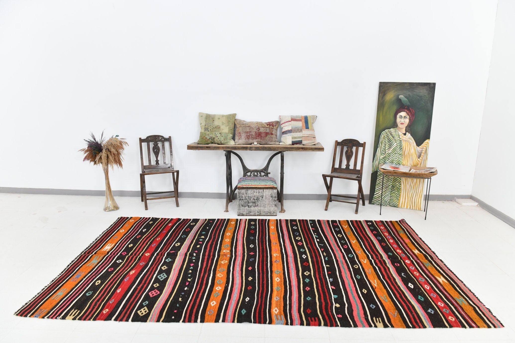 Vintage Kilim Anatolian 6’1’’ x 10’7’’ ft
