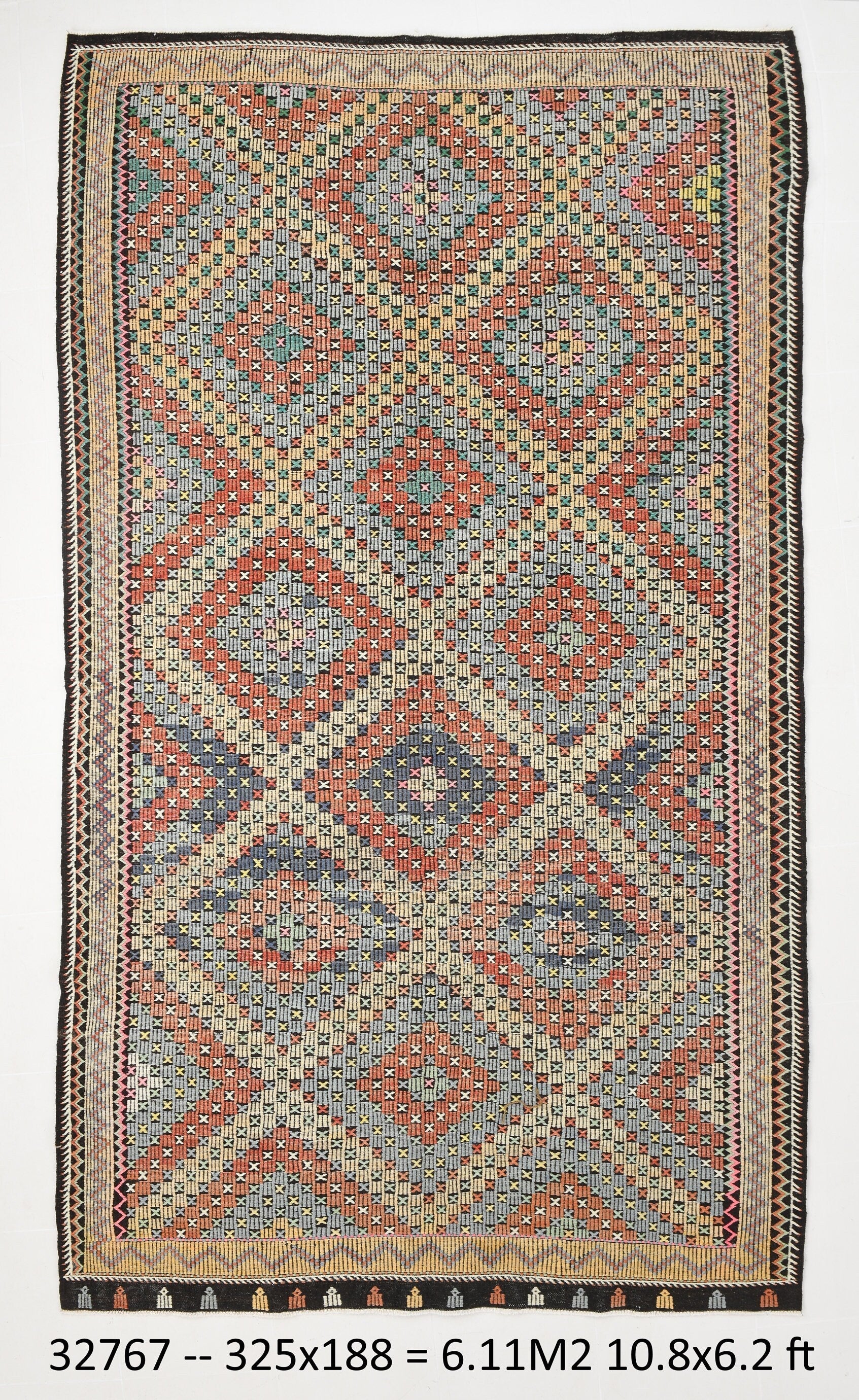 Vintage Kilim Anatolian 6’2’’ x 10’8’’ ft