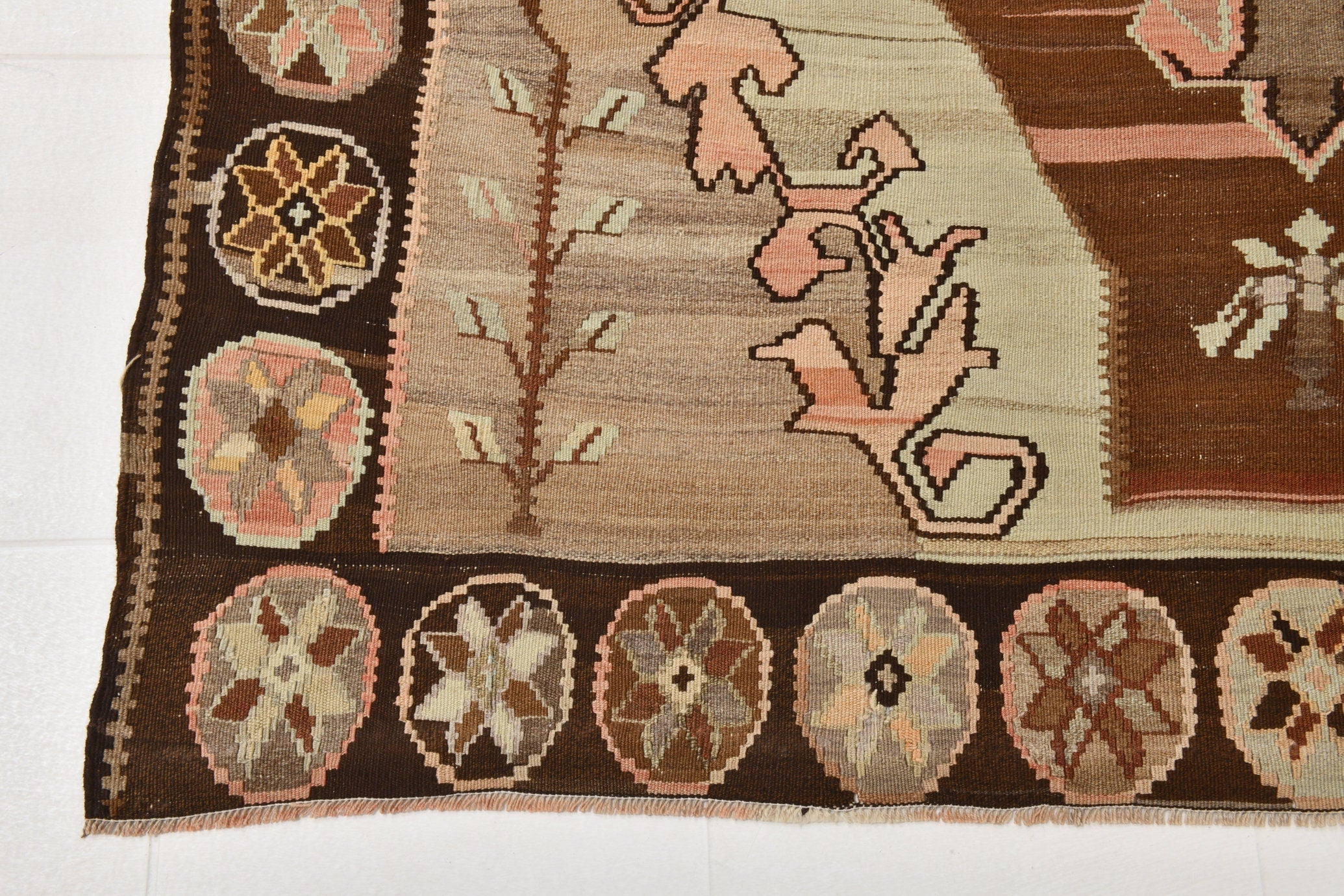 Vintage Kilim Anatolian 6'3" x 11'8" ft