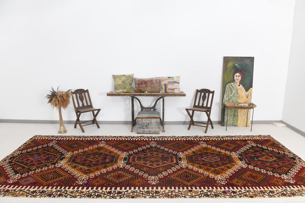 Vintage Kilim Anatolian 6’4’’ x 15’2’’ ft