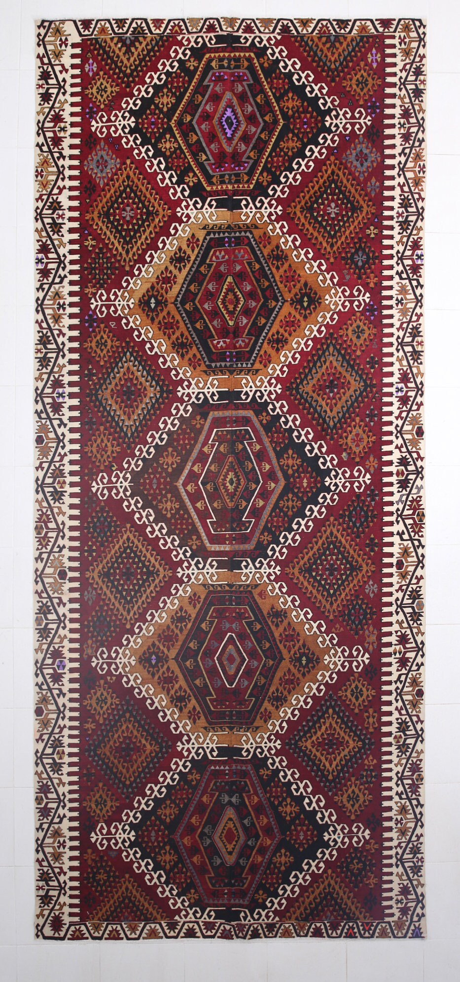 Vintage Kilim Anatolian 6’4’’ x 15’2’’ ft