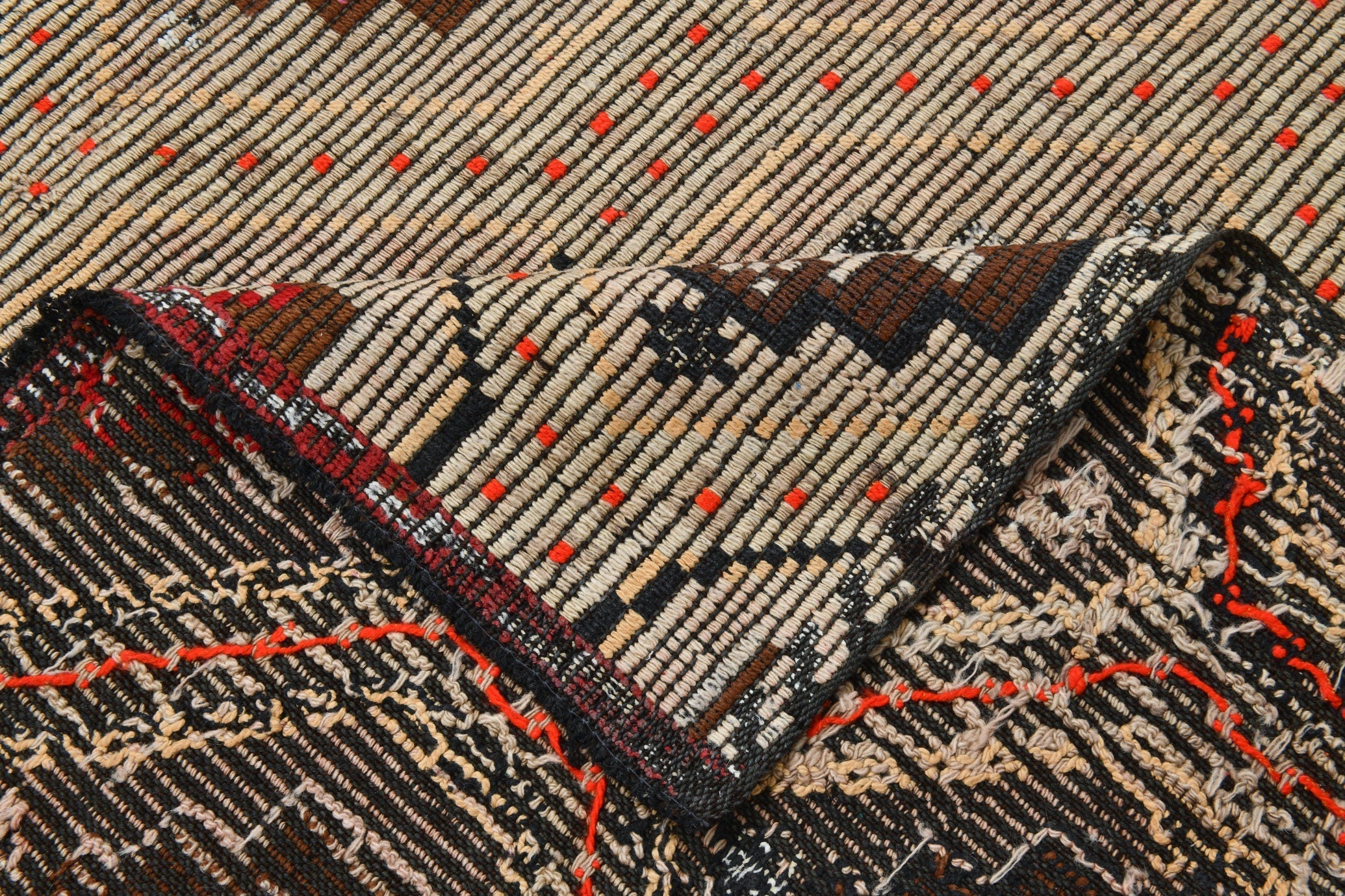 Vintage Kilim Anatolian 6’7’’ x 7’10’’ ft