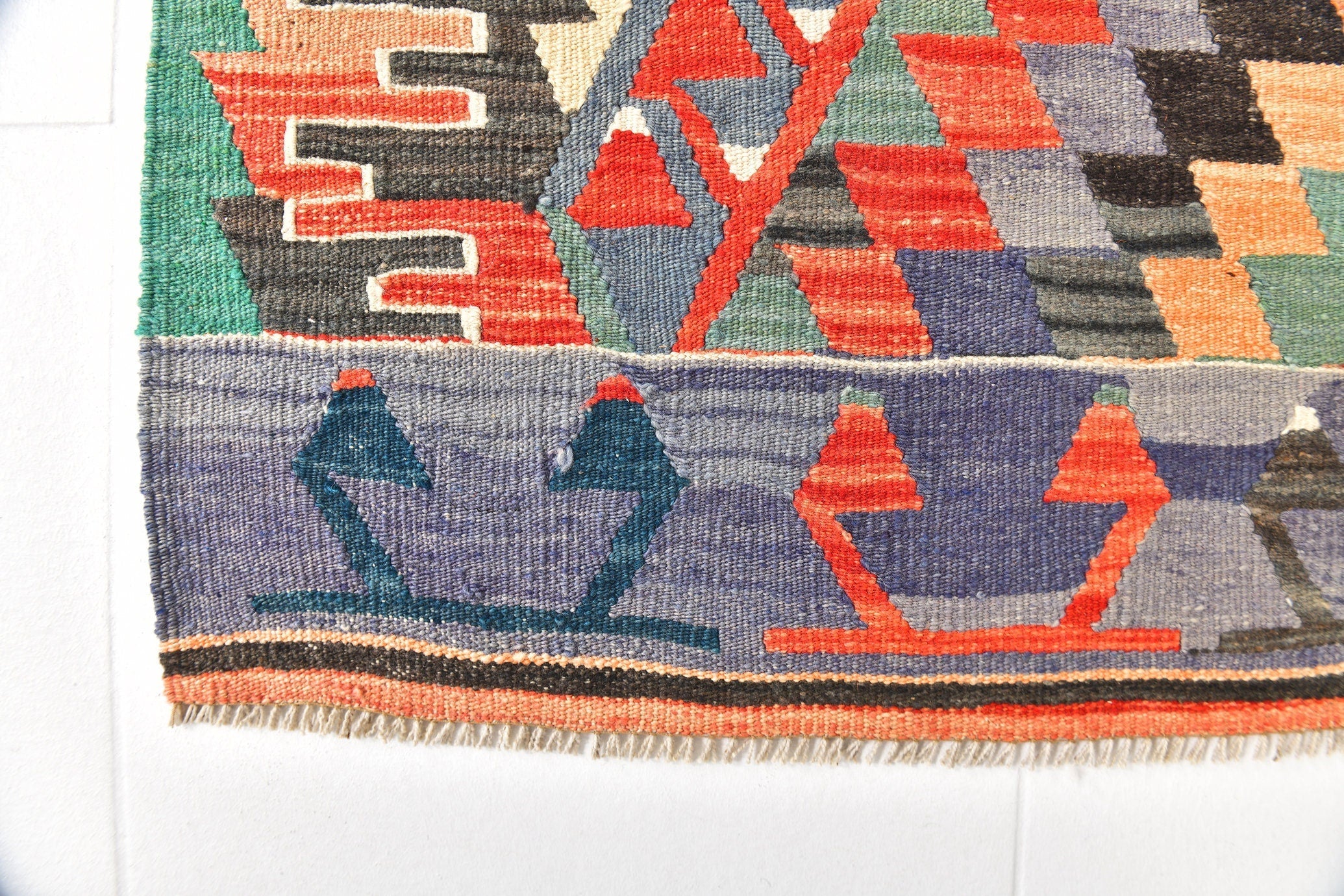 Vintage Kilim Anatolian 6'7" x 9'10" ft