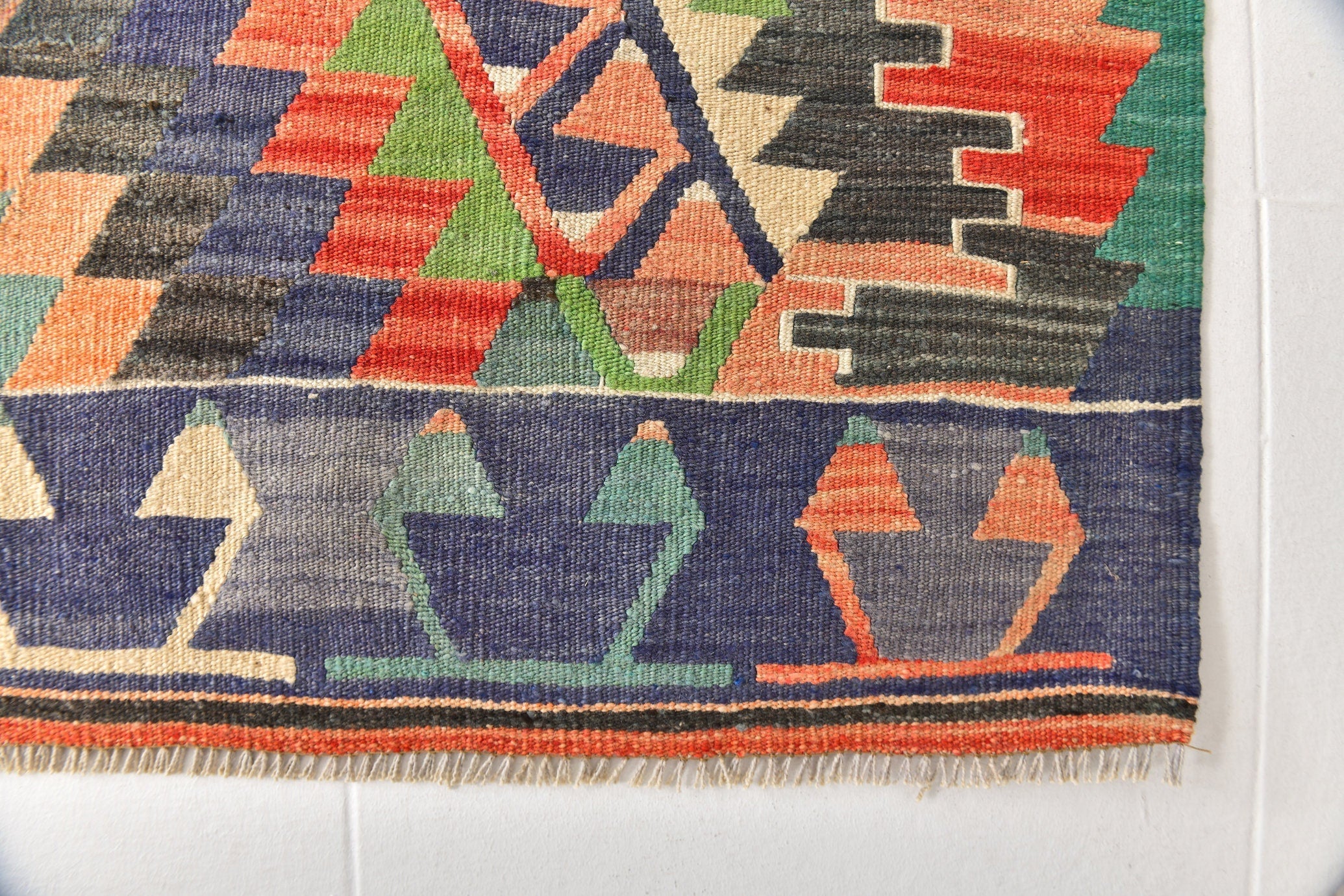 Vintage Kilim Anatolian 6'7" x 9'10" ft