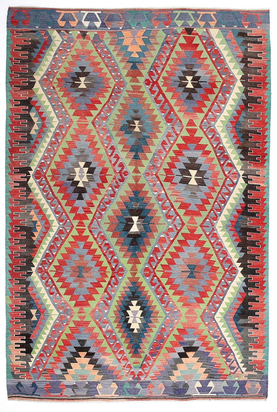 Vintage Kilim Anatolian 6'7" x 9'10" ft