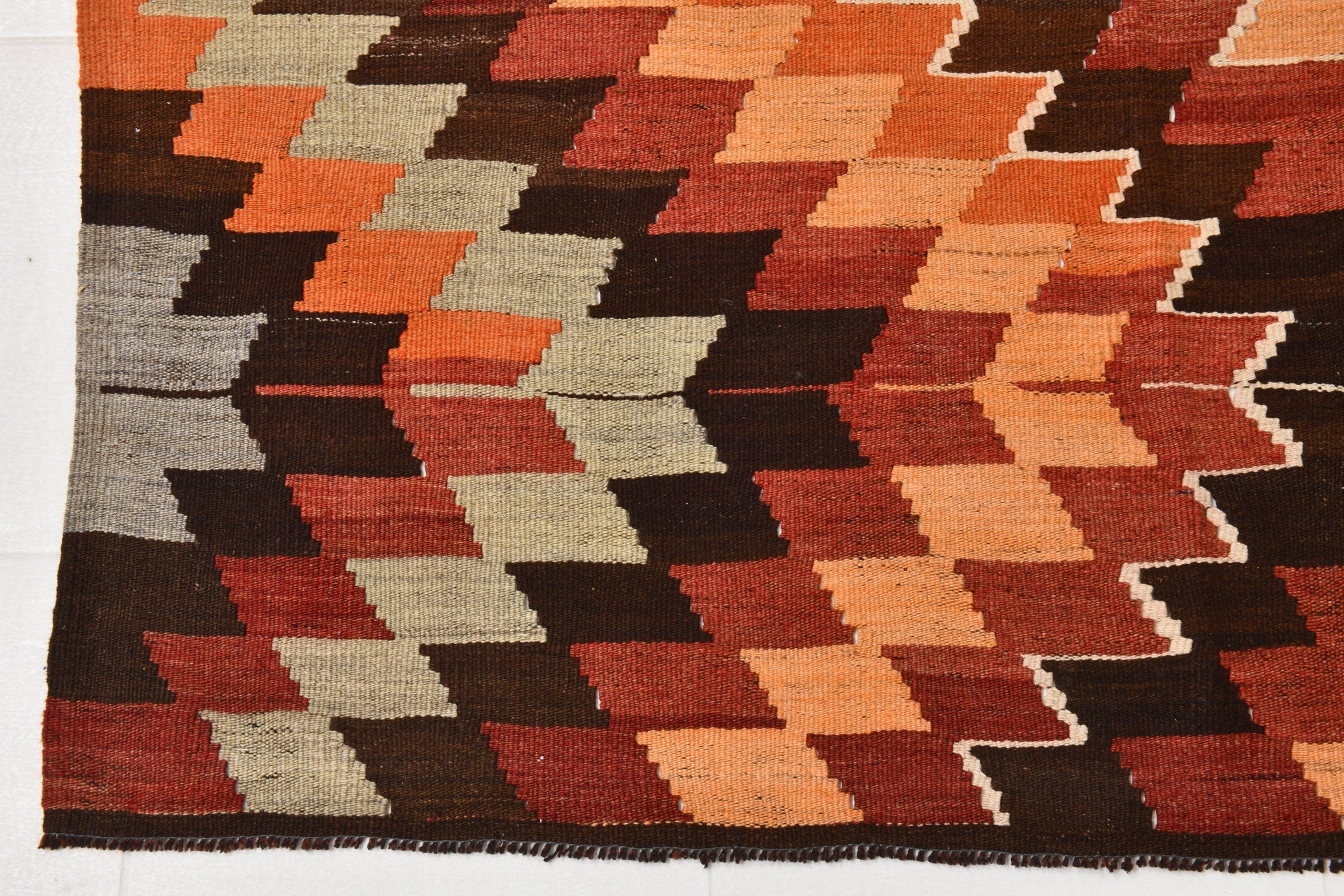 Vintage Kilim Anatolian 6'7" x 9'7" ft
