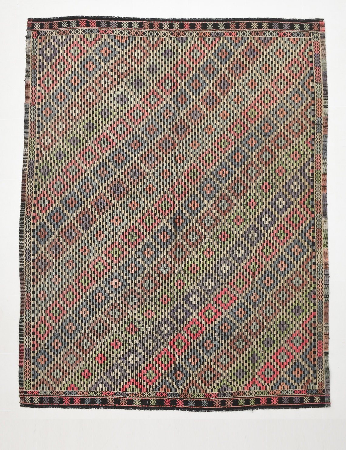 Vintage Kilim Anatolian 6’9’’ x 8’7’’ ft