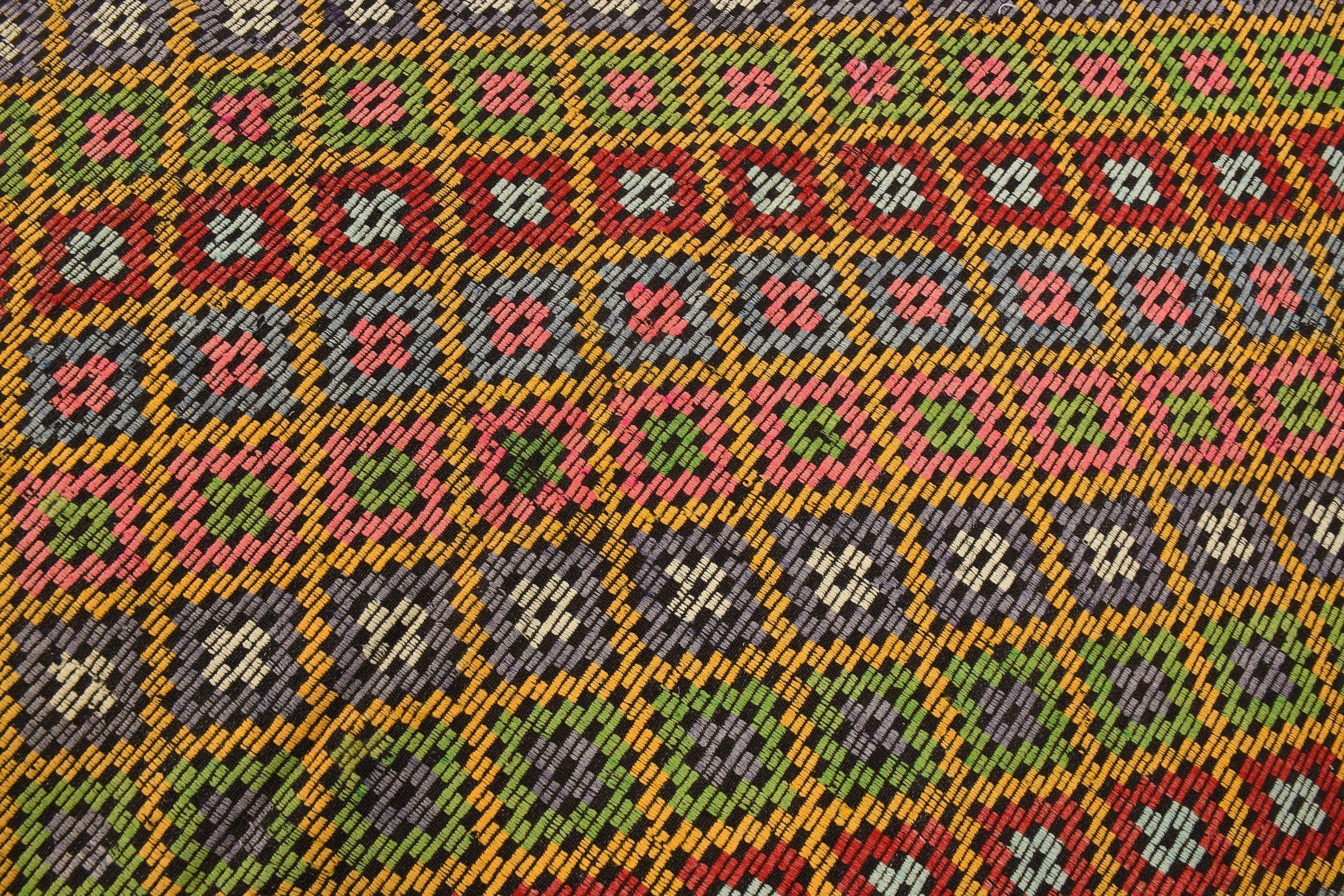 Vintage Kilim Anatolian 7’1’’ x 8’8’’ ft