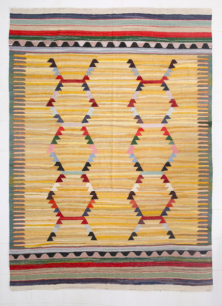 Vintage Kilim Anatolian 8'10" x 11'12" ft