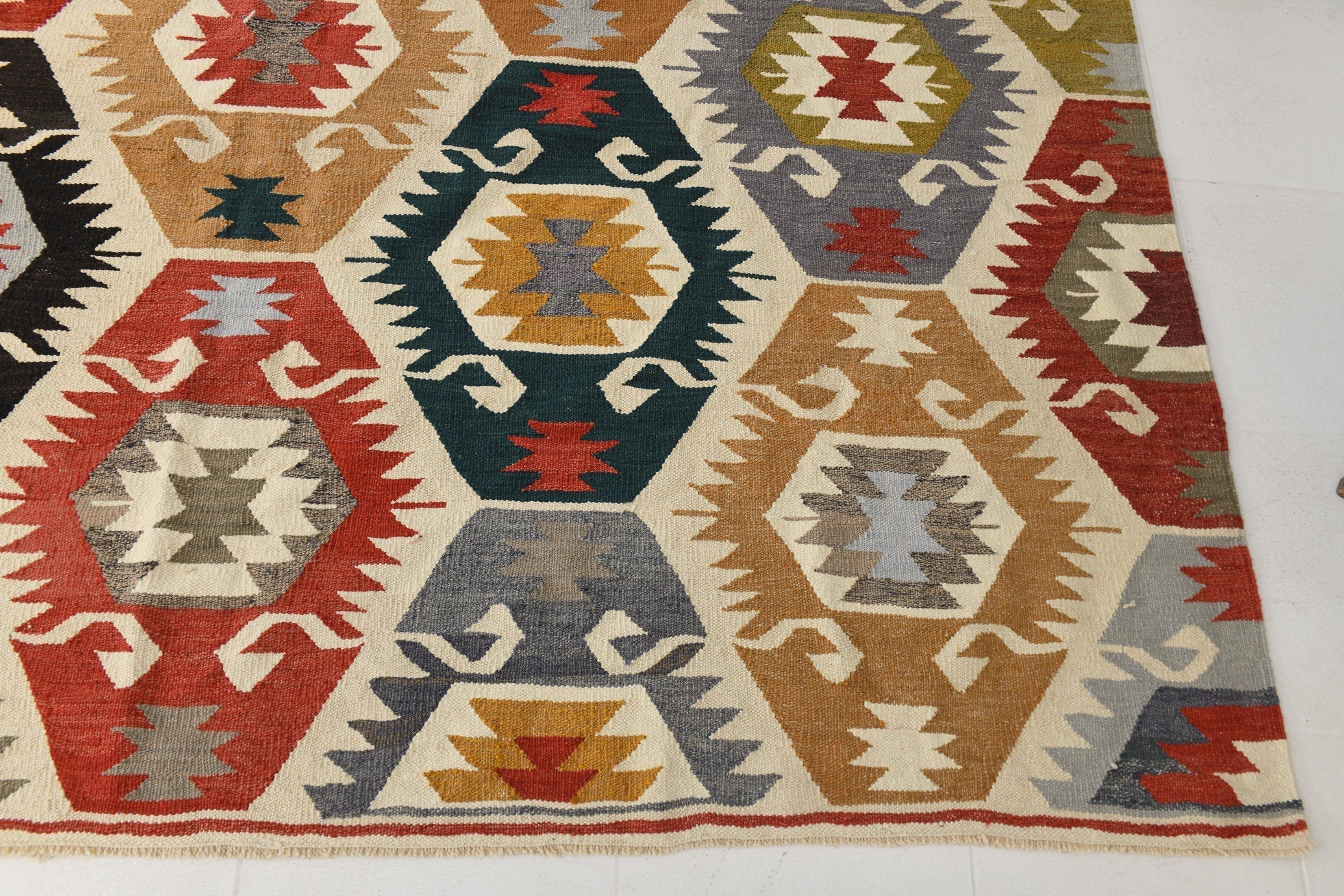 Vintage Kilim Anatolian 8'6" x 11'6" ft