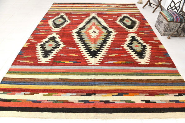 Vintage Kilim Anatolian 9'2" x 12'3" ft