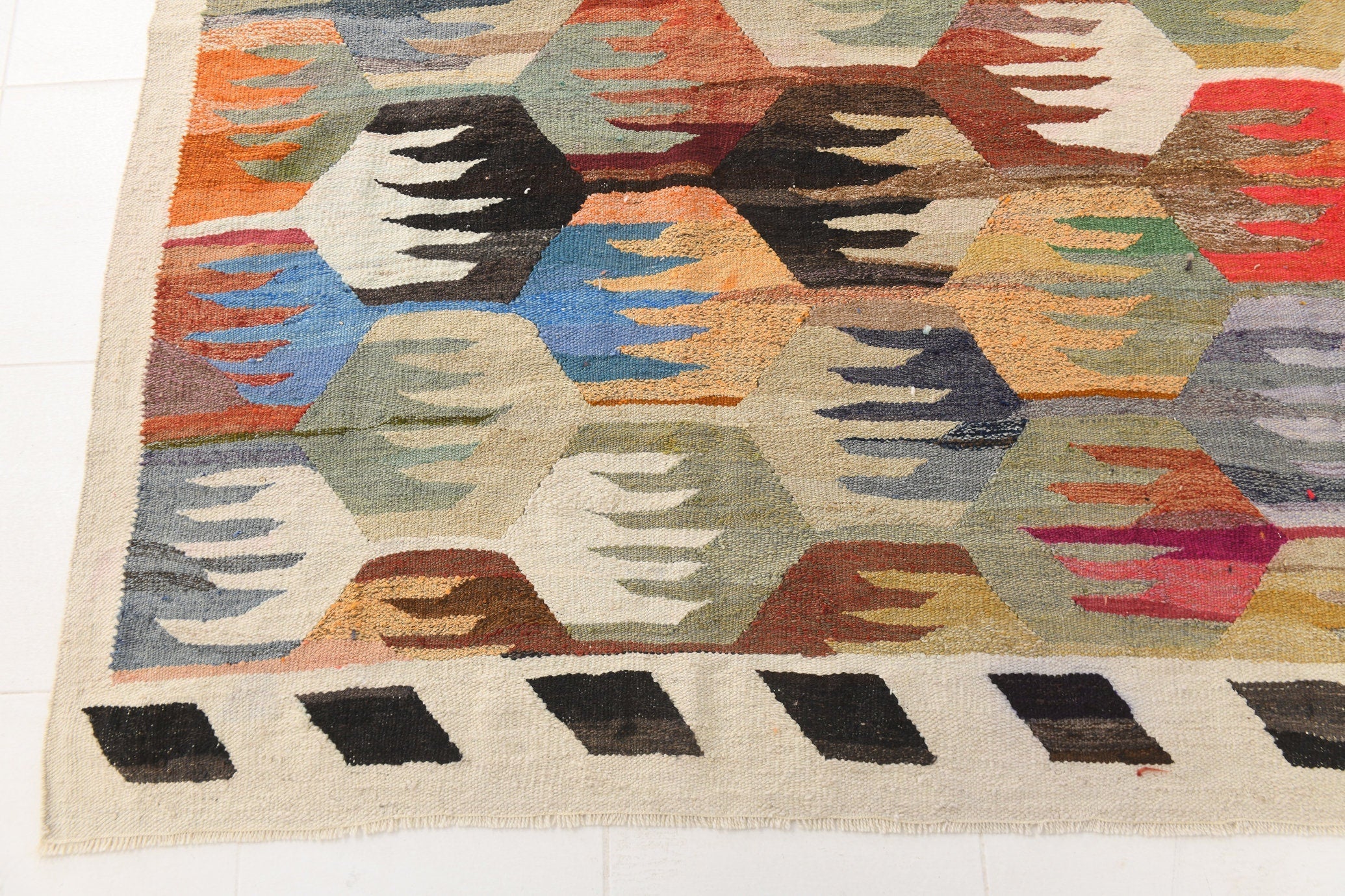 Vintage Kilim Anatolian 9’9’’ x 14’4’’ ft