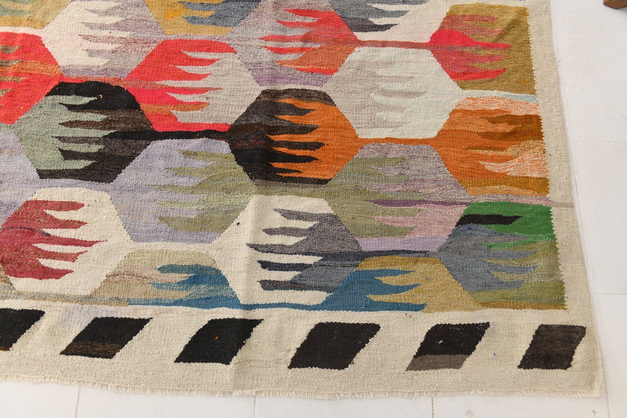 Vintage Kilim Anatolian 9’9’’ x 14’4’’ ft