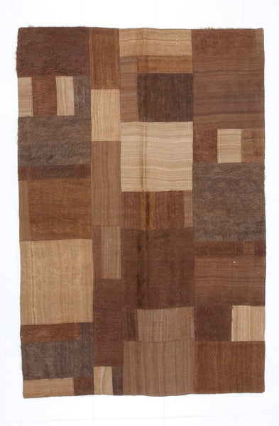 Vintage Kilim Angora Wool 4’5’’ x 6’8’’ ft