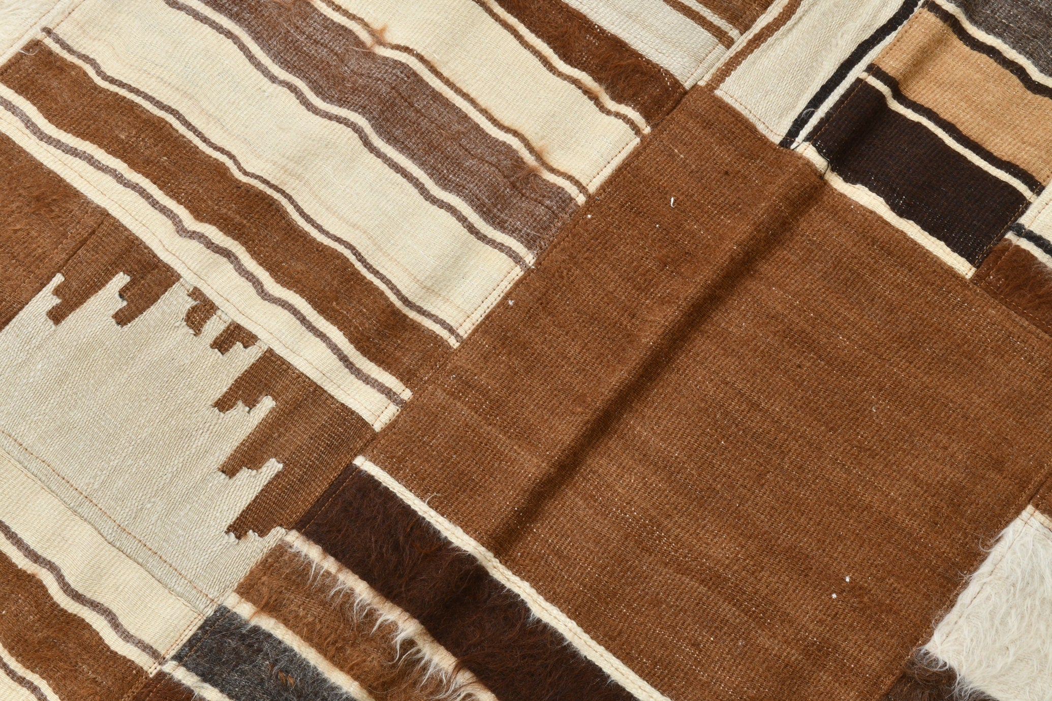 Vintage Kilim Angora Wool 6'4" x 9'9" ft