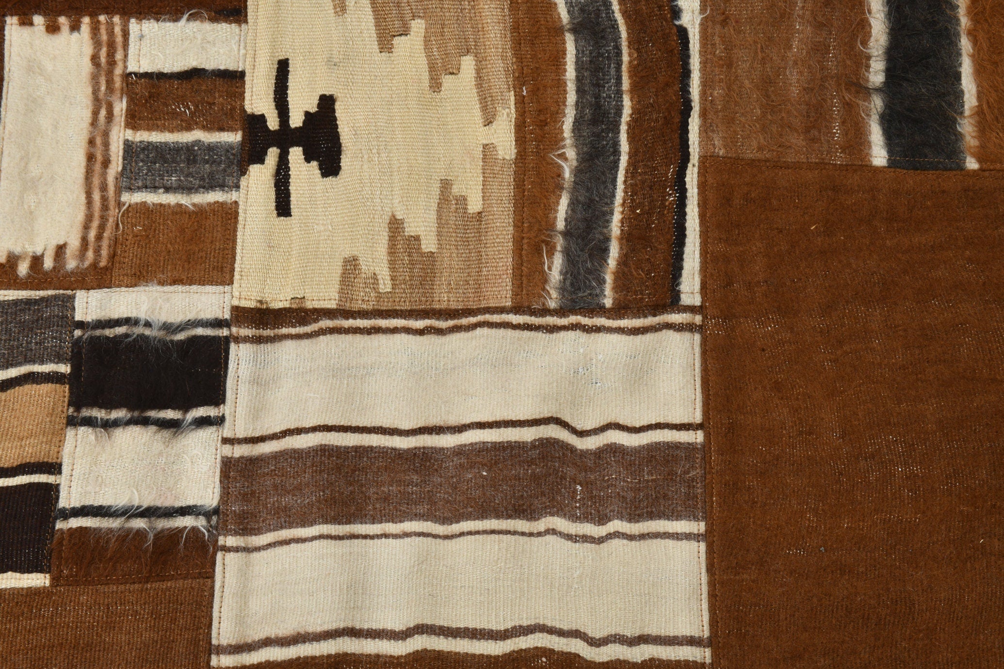 Vintage Kilim Angora Wool 6'4" x 9'9" ft