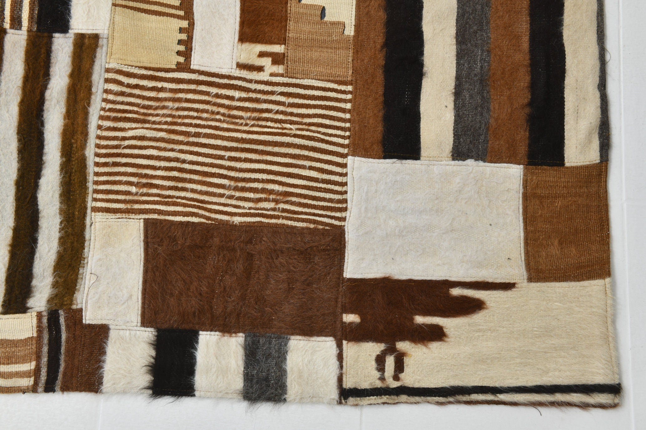 Vintage Kilim Angora Wool 6’8’’ x 9’9’’ ft