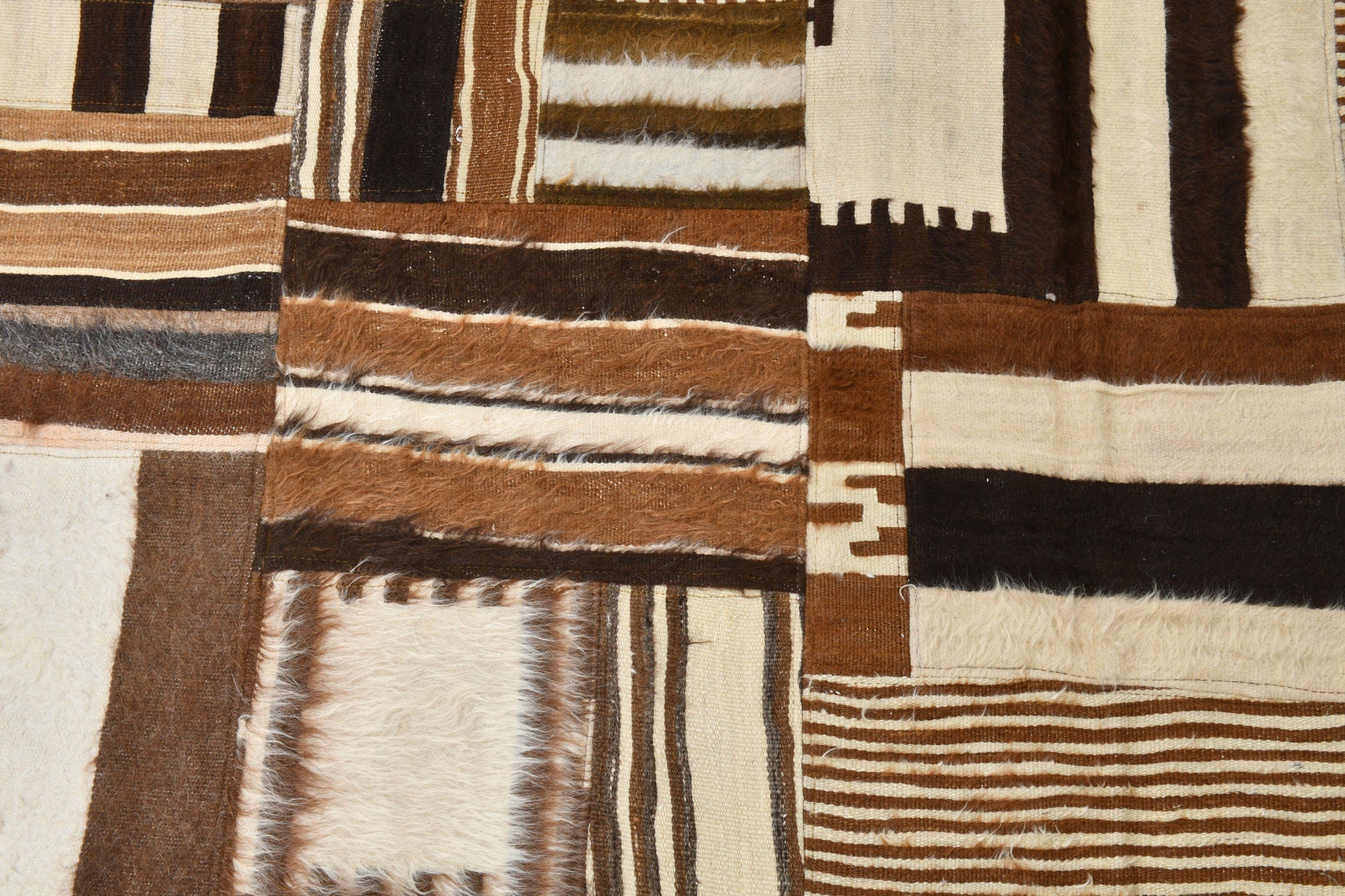 Vintage Kilim Angora Wool 6’8’’ x 9’9’’ ft