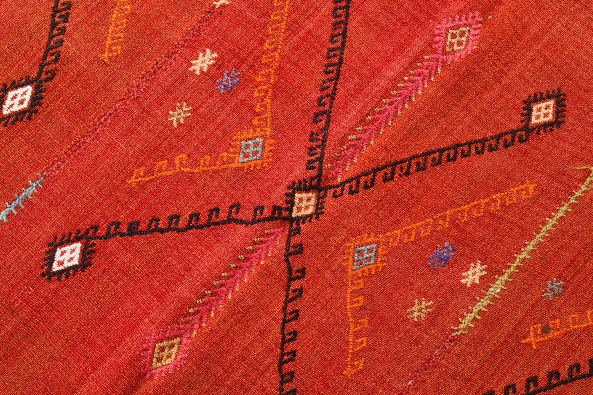 Vintage Kilim Curtain 5'2" x 11'2" ft