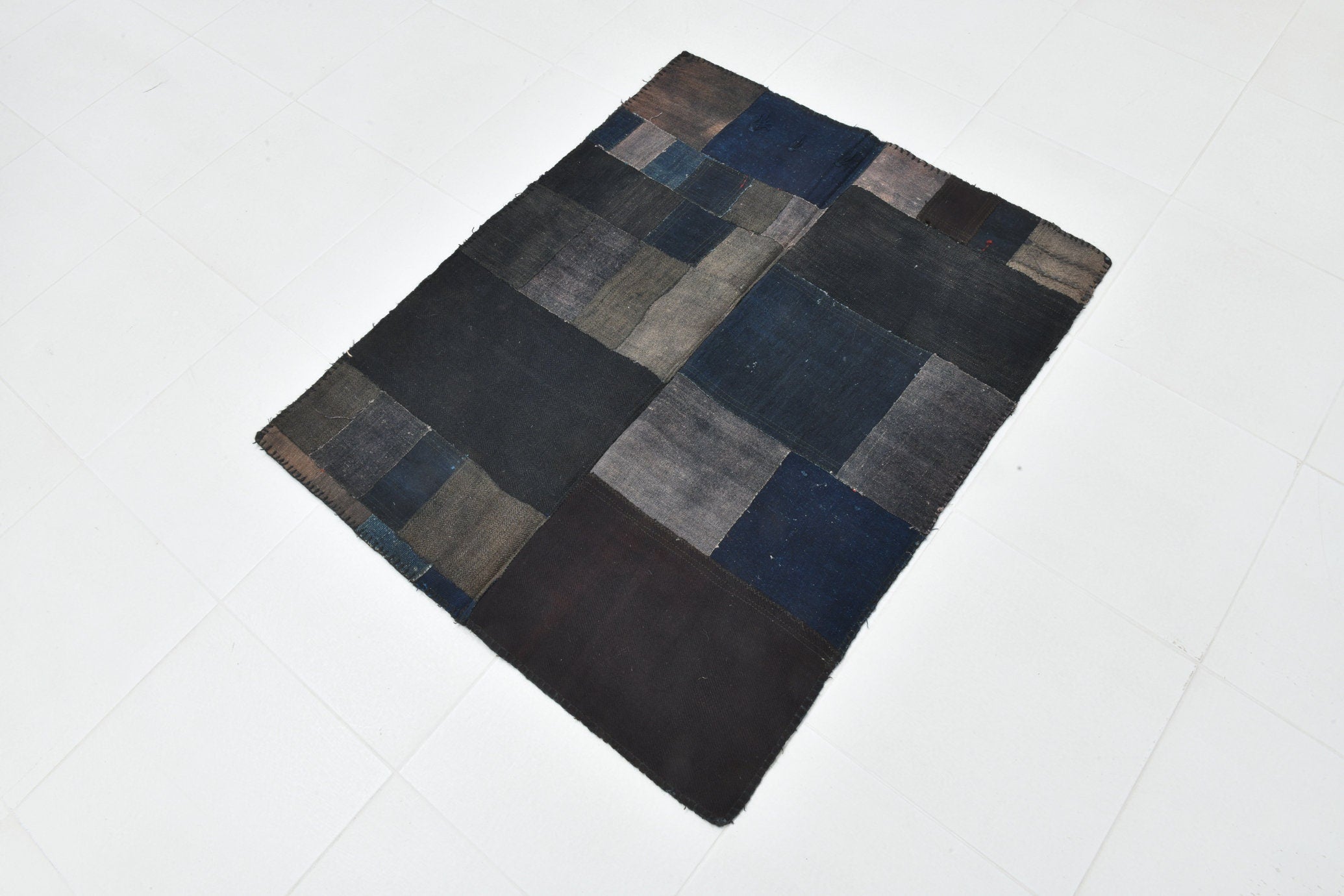 Vintage Kilim Patchwork 3'4" x 3'11" ft