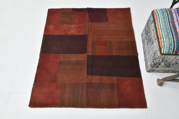 Vintage Kilim Patchwork 3’5’’ x 3’11’’ ft