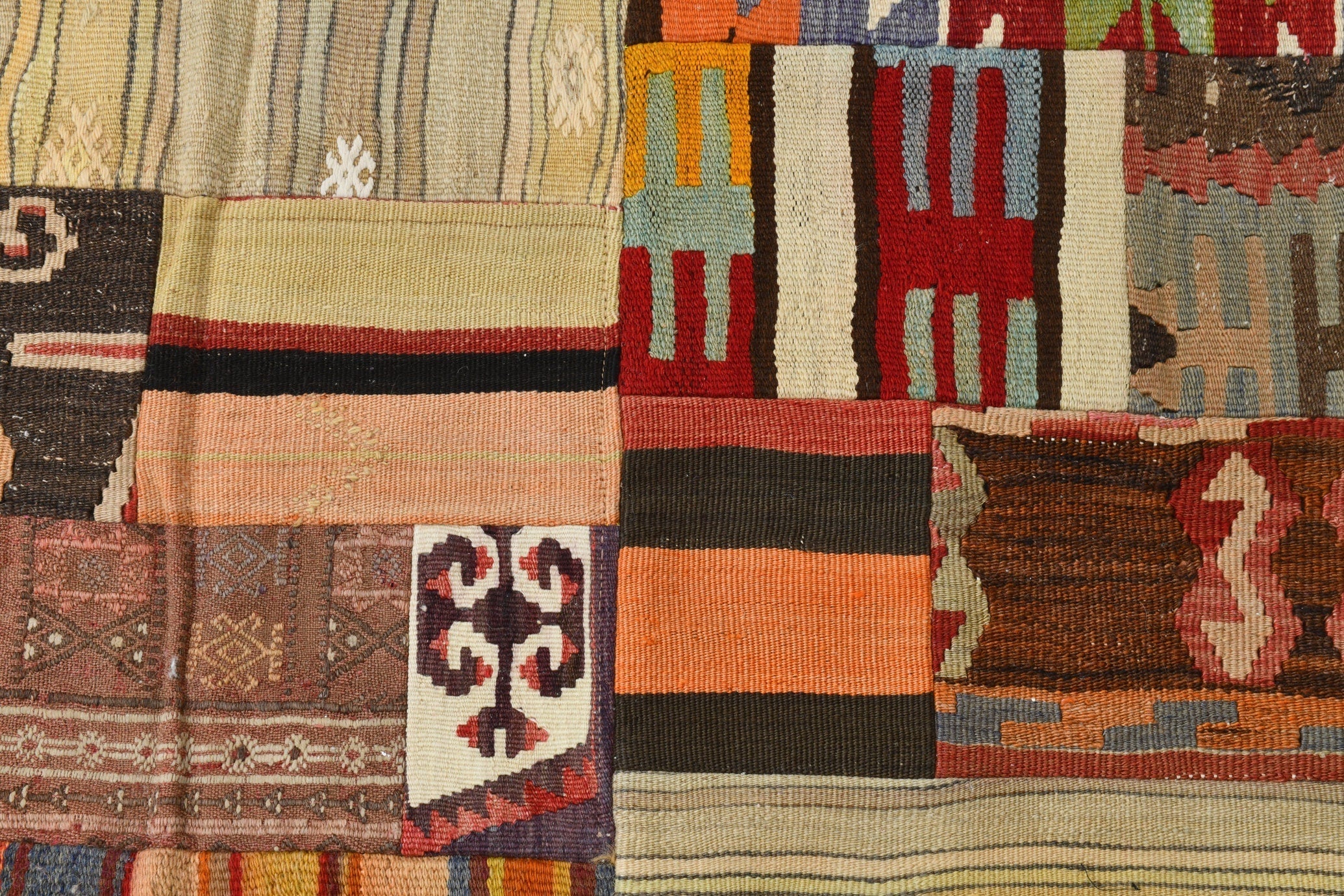 Vintage Kilim Patchwork 4'2" x 6'8" ft