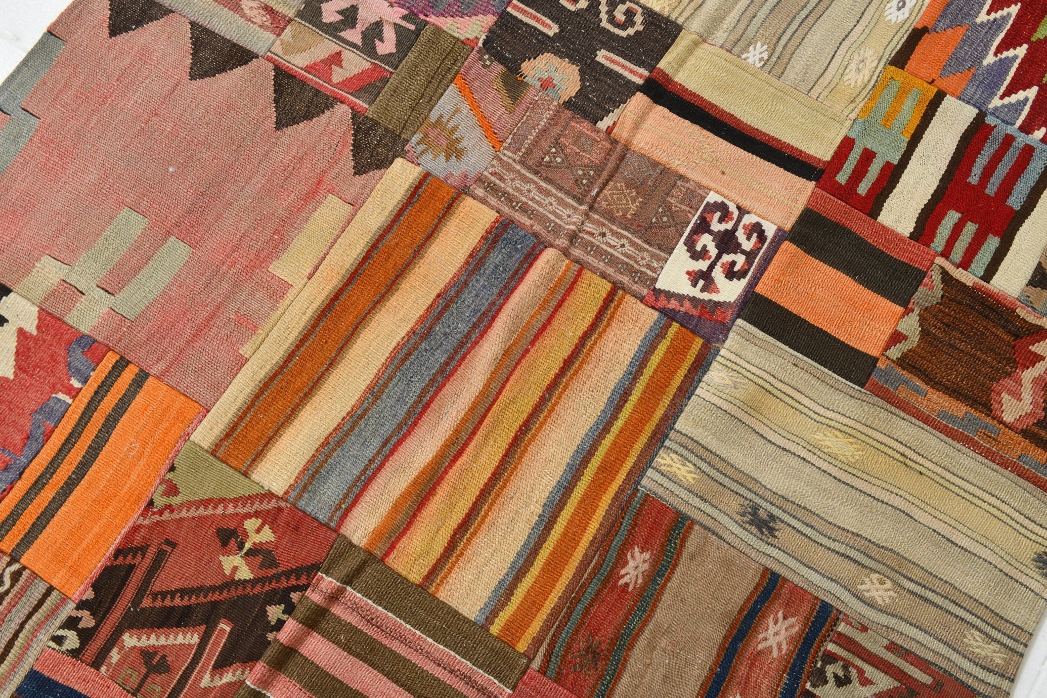 Vintage Kilim Patchwork 4'2" x 6'8" ft