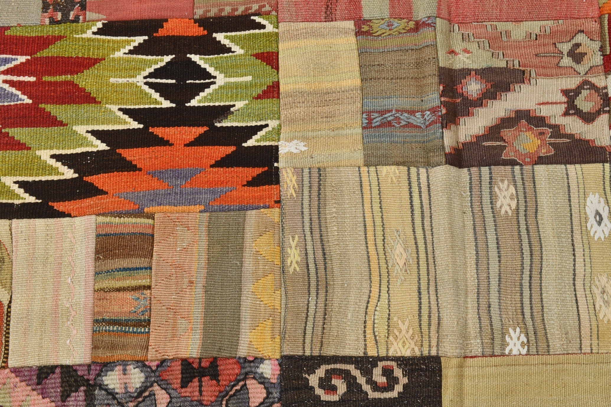 Vintage Kilim Patchwork 4'2" x 6'8" ft