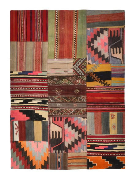 Vintage Kilim Patchwork 4’4’’ x 6’0’’ ft