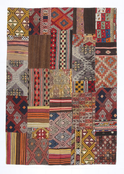 Vintage Kilim Patchwork 5’6’’ x 7’11’’ ft