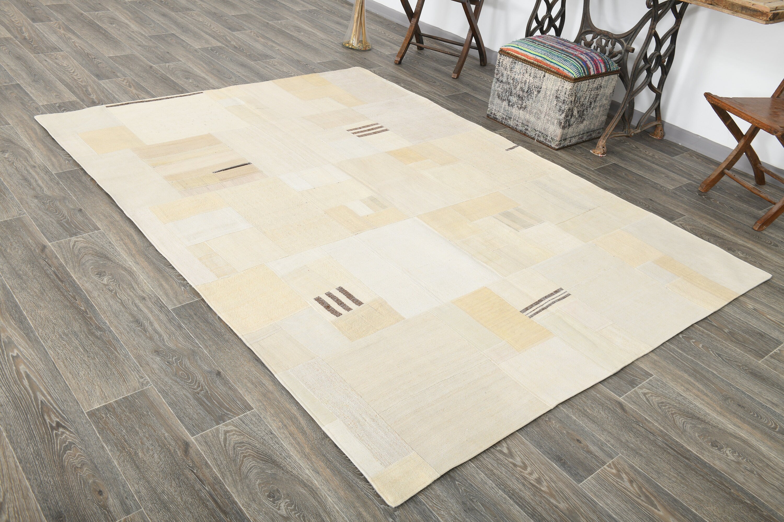Vintage Kilim Patchwork 5’9’’ x 8’0’’ ft