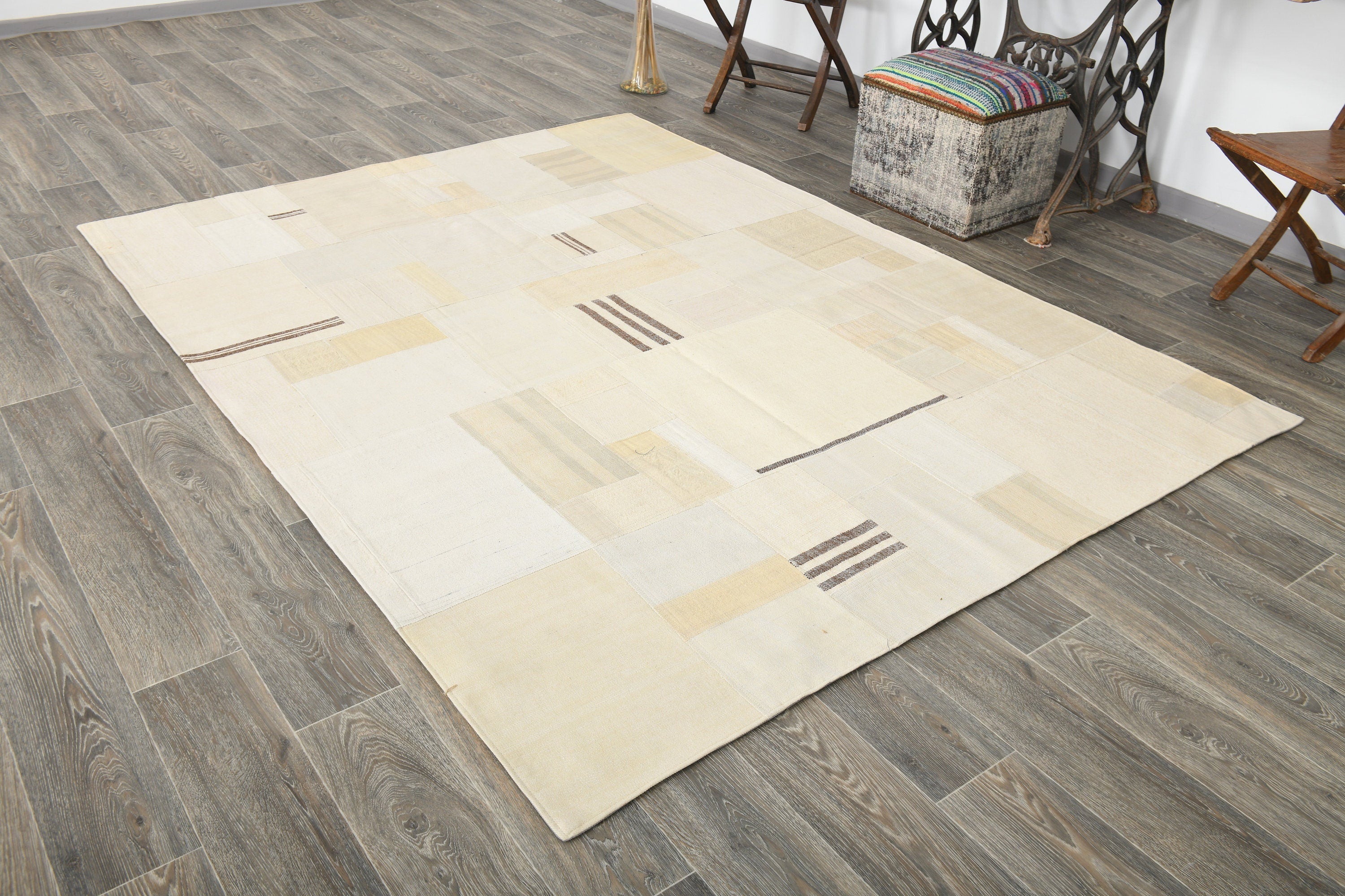 Vintage Kilim Patchwork 6’0’’ x 8’2’’ ft