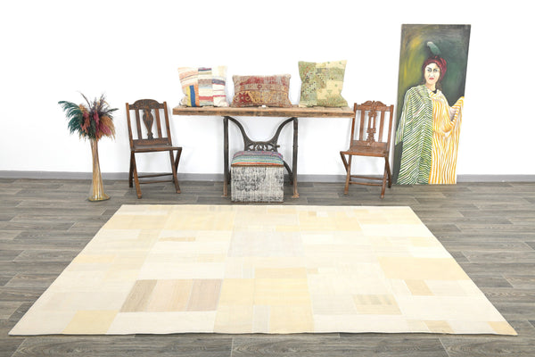 Vintage Kilim Patchwork 6'2" x 8'2" ft