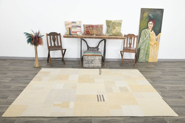 Vintage Kilim Patchwork 6'3" x 8'0" ft