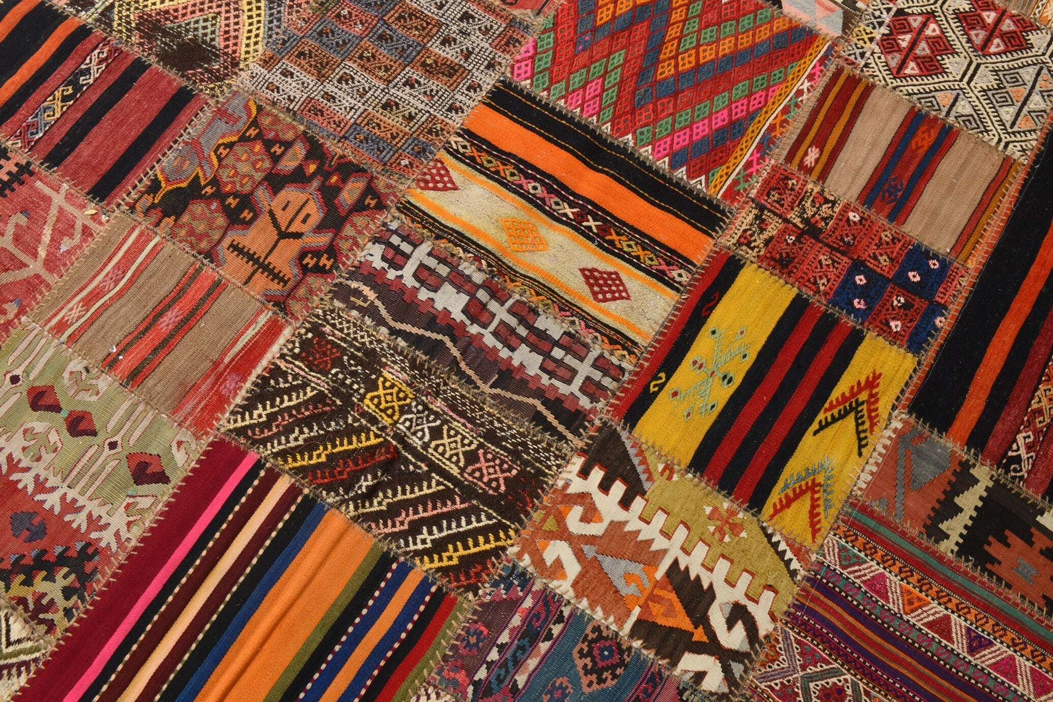 Vintage Kilim Patchwork 7’0’’ x 9’10’’ ft
