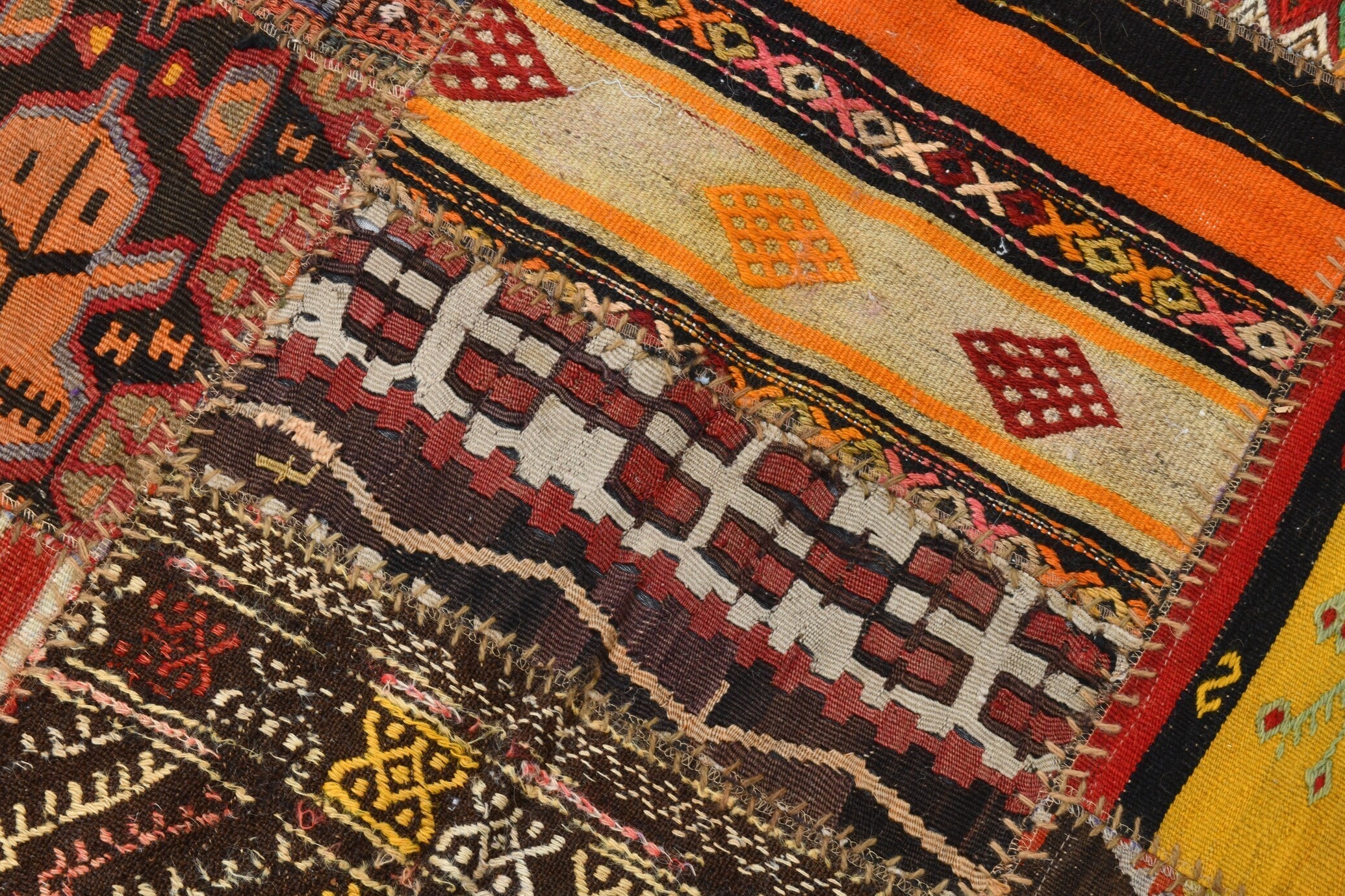 Vintage Kilim Patchwork 7’0’’ x 9’10’’ ft