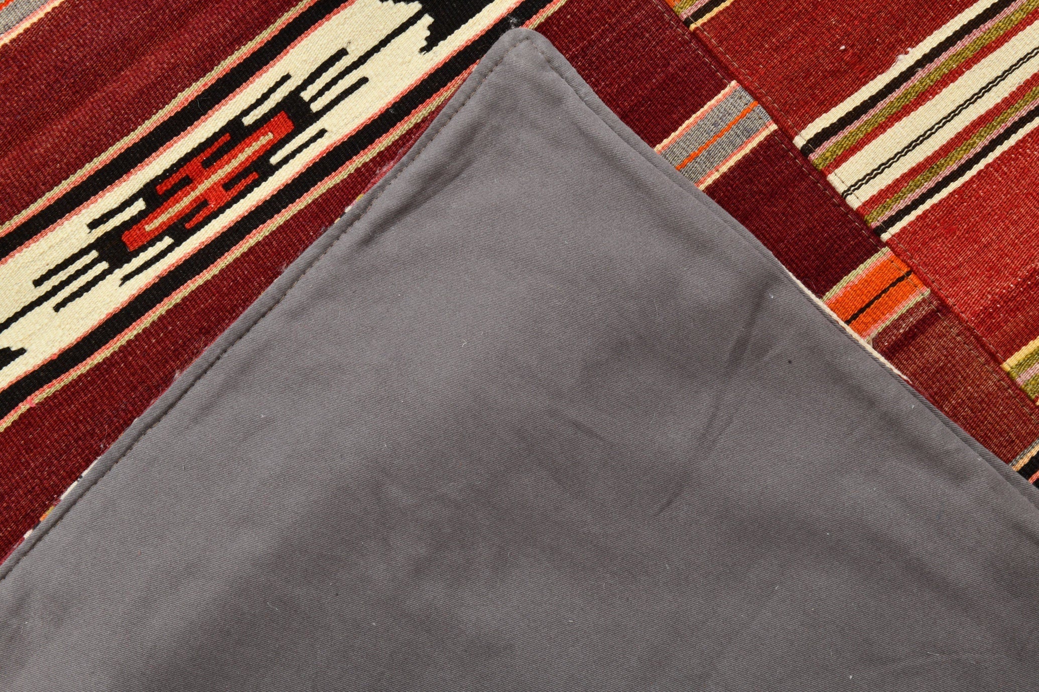 Vintage Kilim Patchwork 7'4" x 10'10" ft