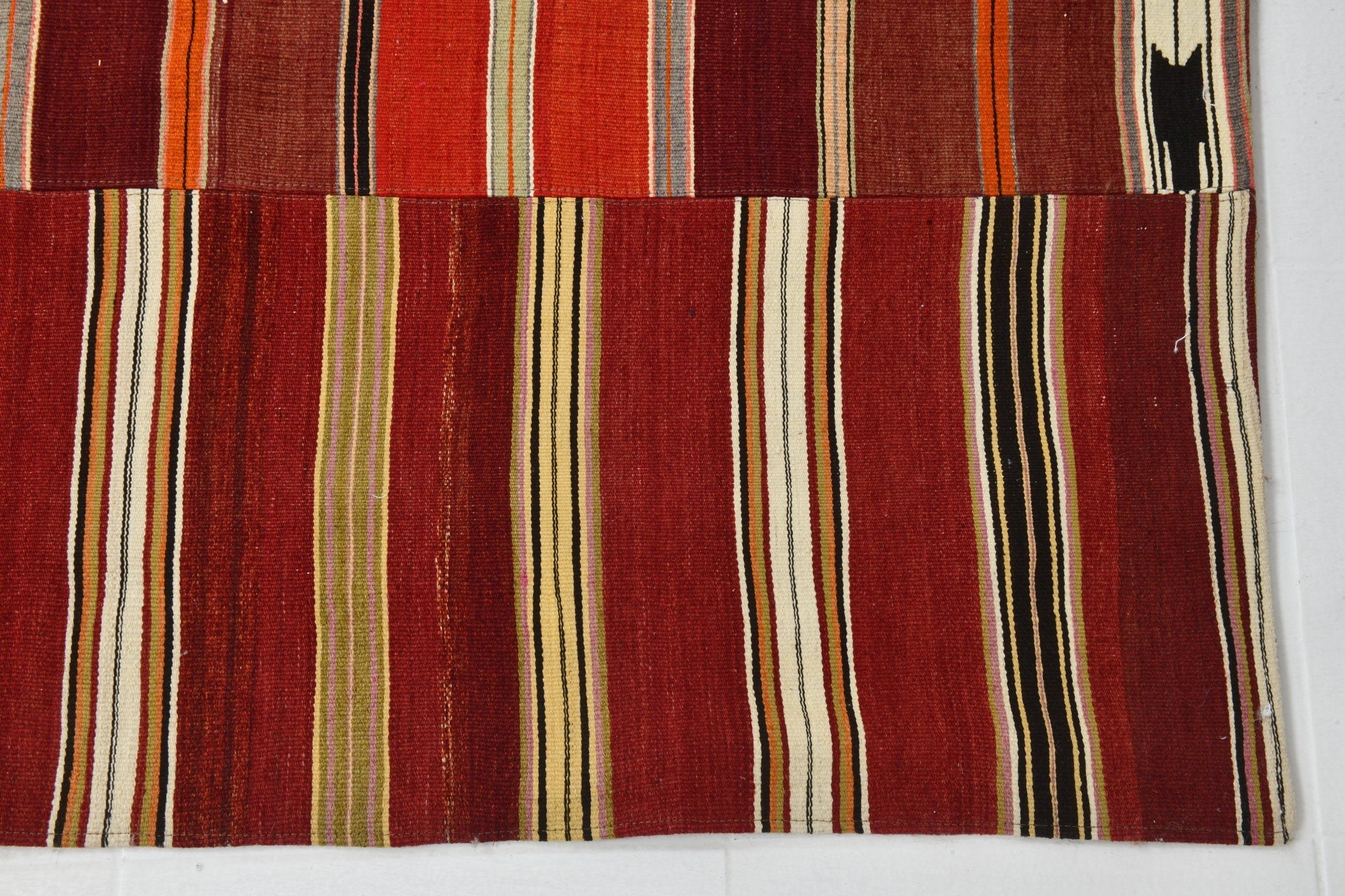 Vintage Kilim Patchwork 7'4" x 10'10" ft
