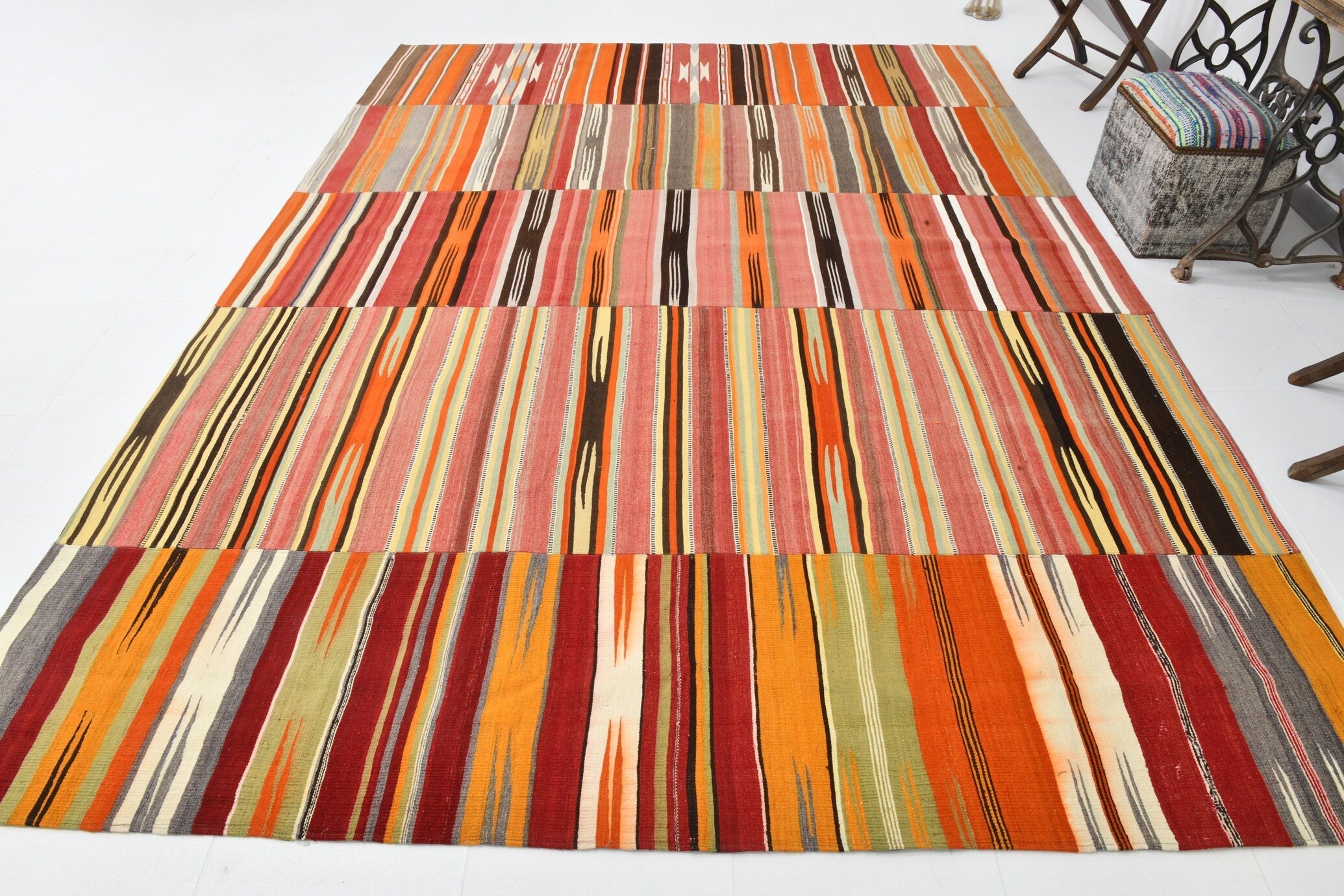 Vintage Kilim Patchwork 8'5" x 11'7" ft