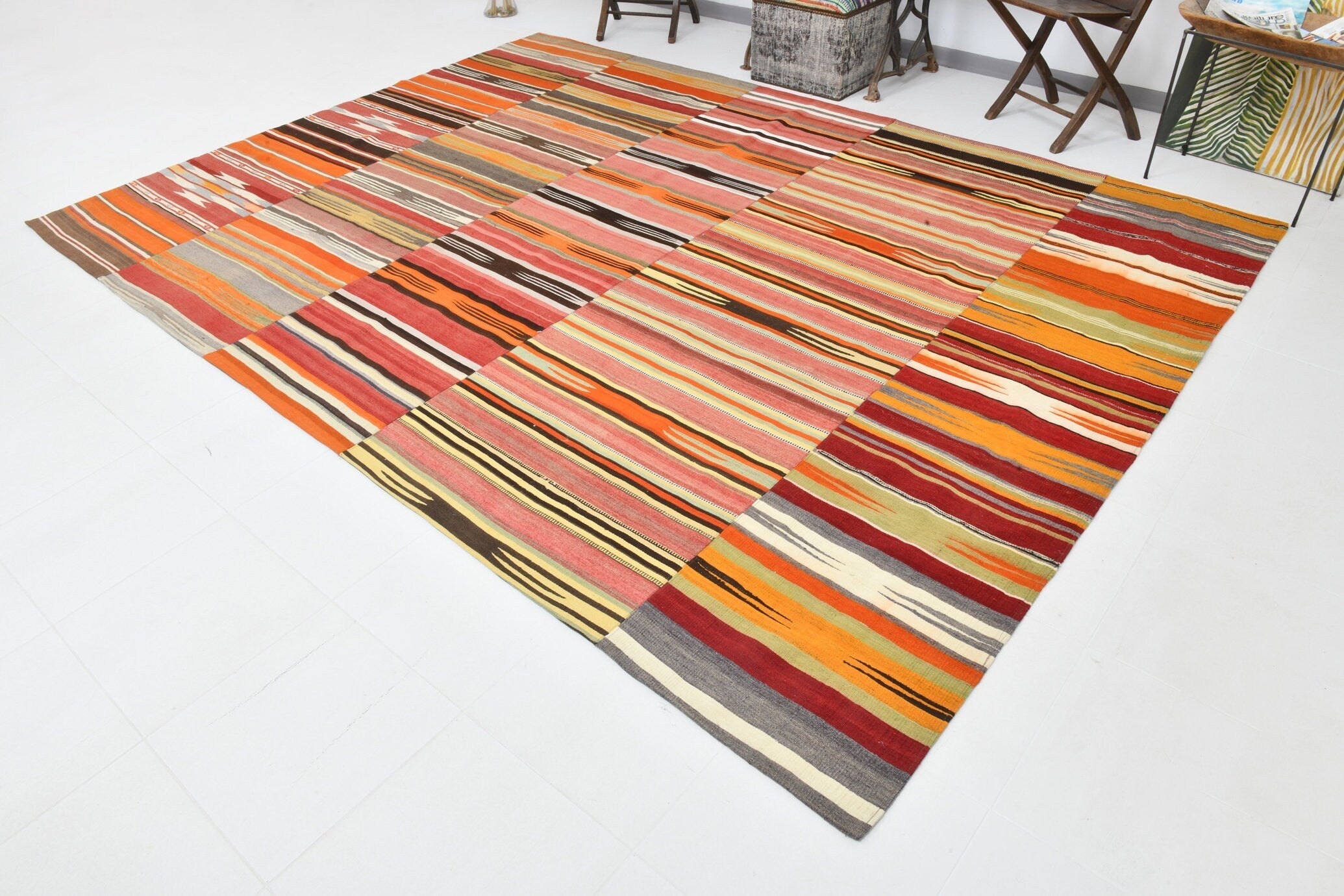 Vintage Kilim Patchwork 8'5" x 11'7" ft