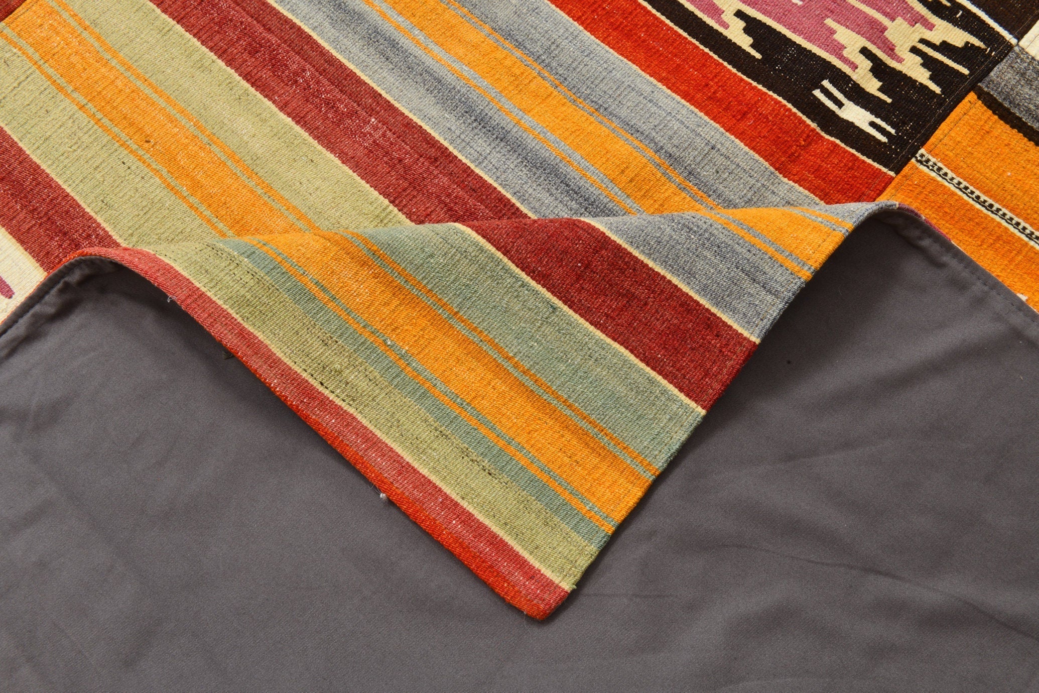 Vintage Kilim Patchwork 8'6" x 11'10" ft