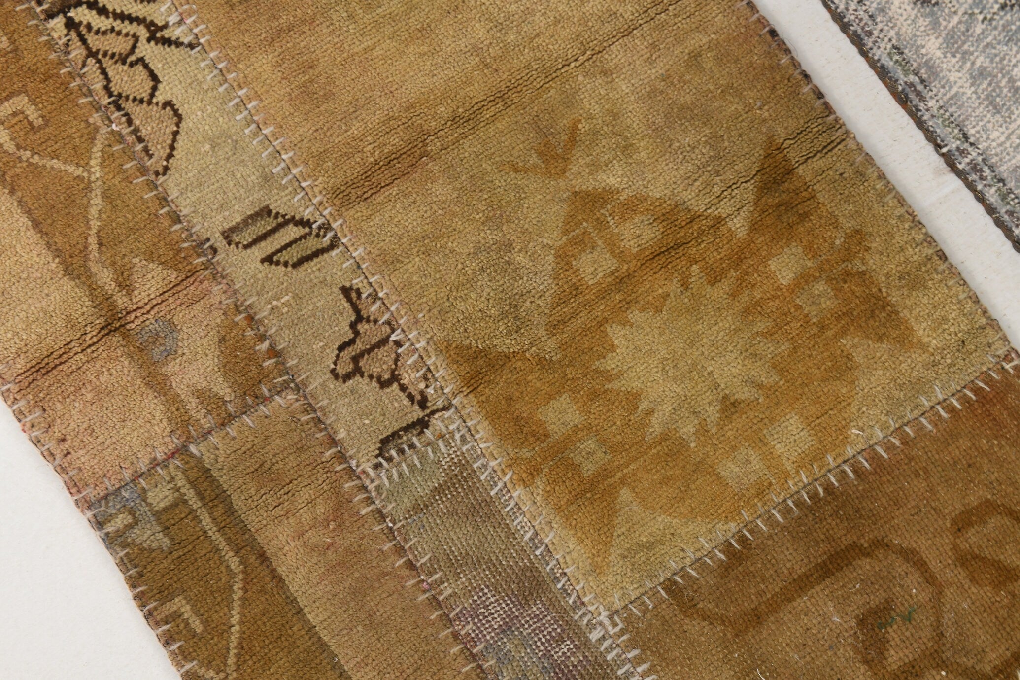 Vintage Patchwork Rug 2'2" x 11'1" ft