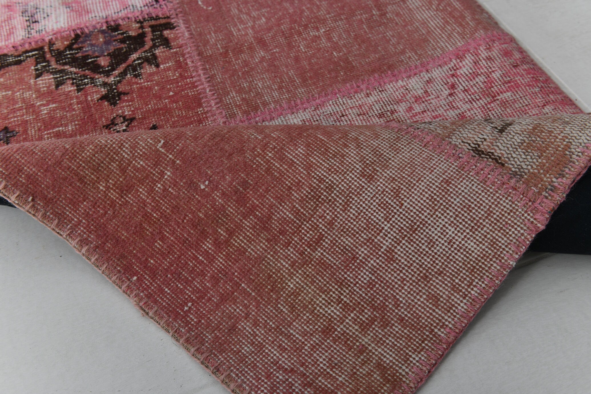 Vintage Patchwork Rug 2'5" x 9'4" ft