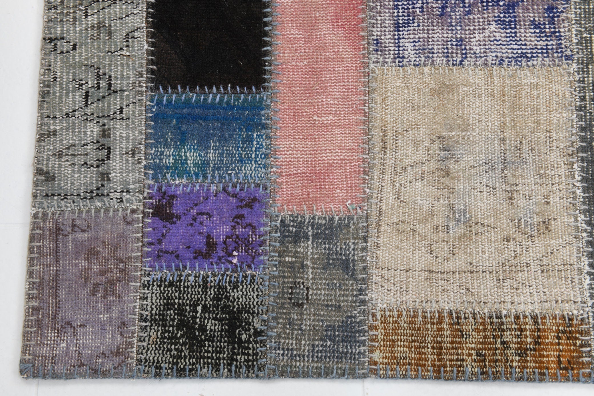 Vintage Patchwork Rug 3'11" x 5'1" ft