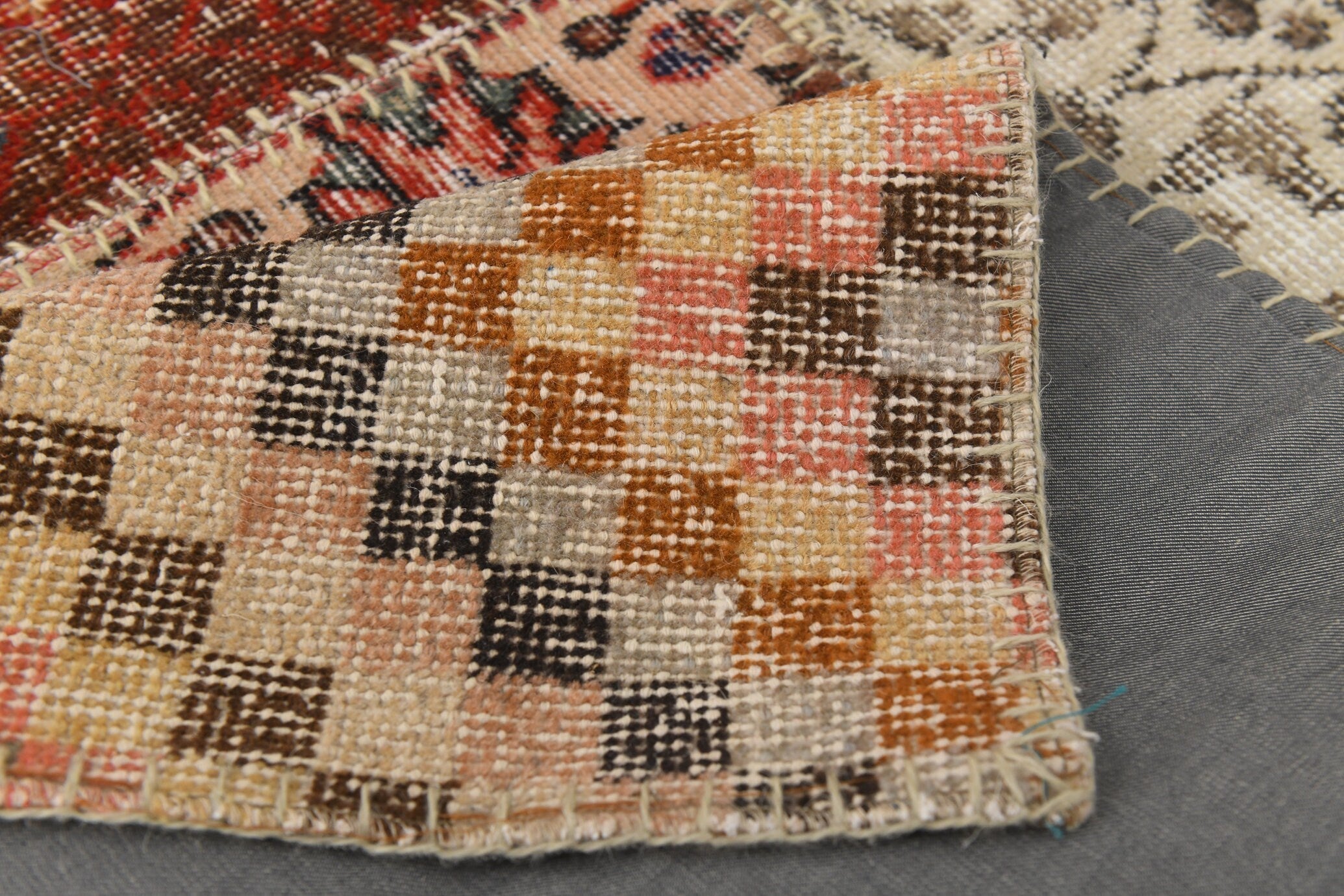 Vintage Patchwork Rug 5'7" x 8'1" ft